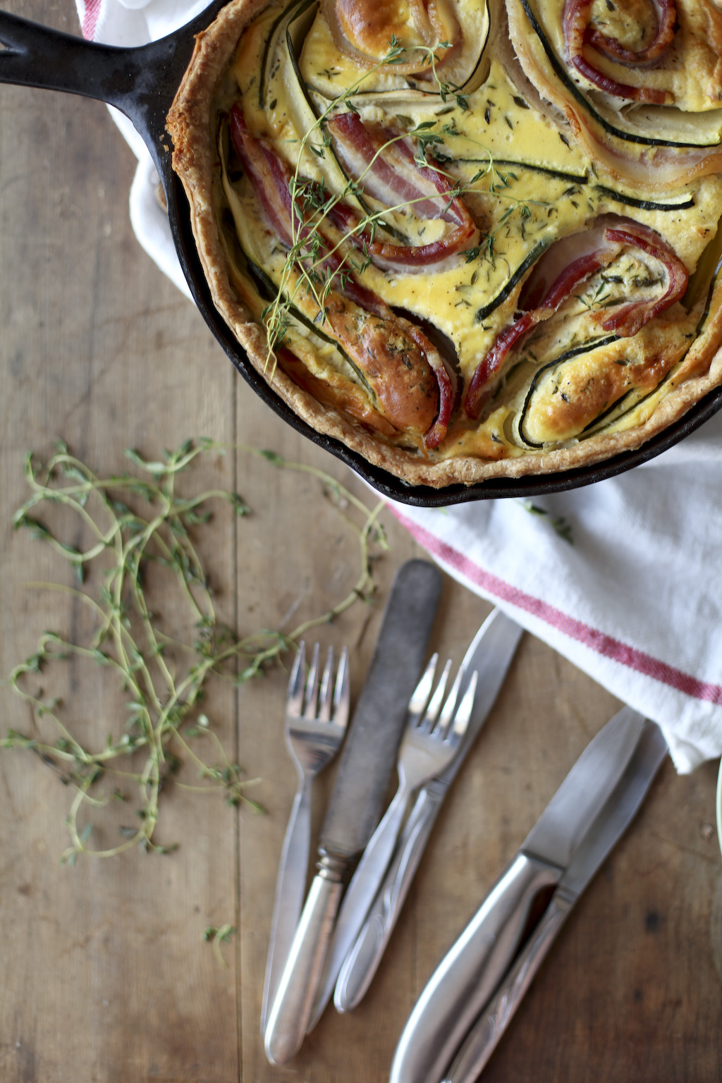Always With Butter bacon zucchini quiche
