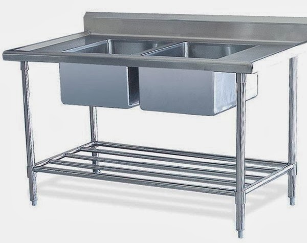 double sink/wastafel stainless