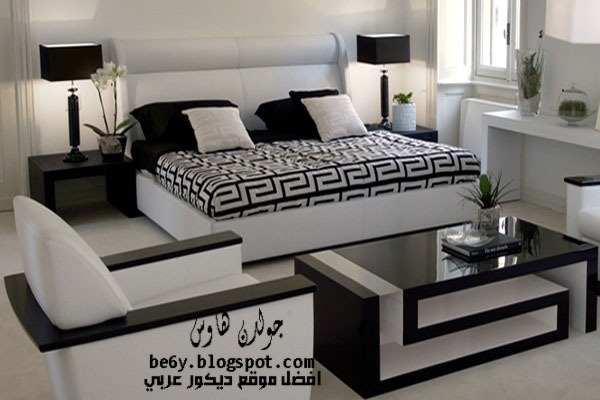 ديكورات غرف نوم باللون الابيض والاسود Black And White Bedrooms Designs ديكورات غرف نوم باللون الابيض والاسود Black And White Bedrooms Designs
