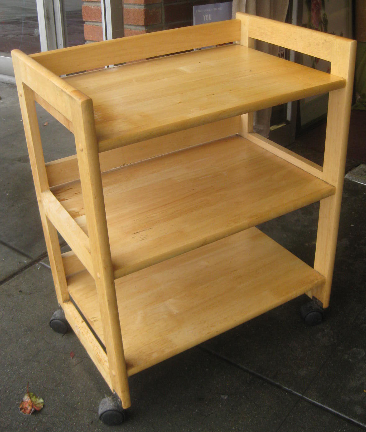 UHURU FURNITURE & COLLECTIBLES SOLD Ash Rolling Microwave Cart 30