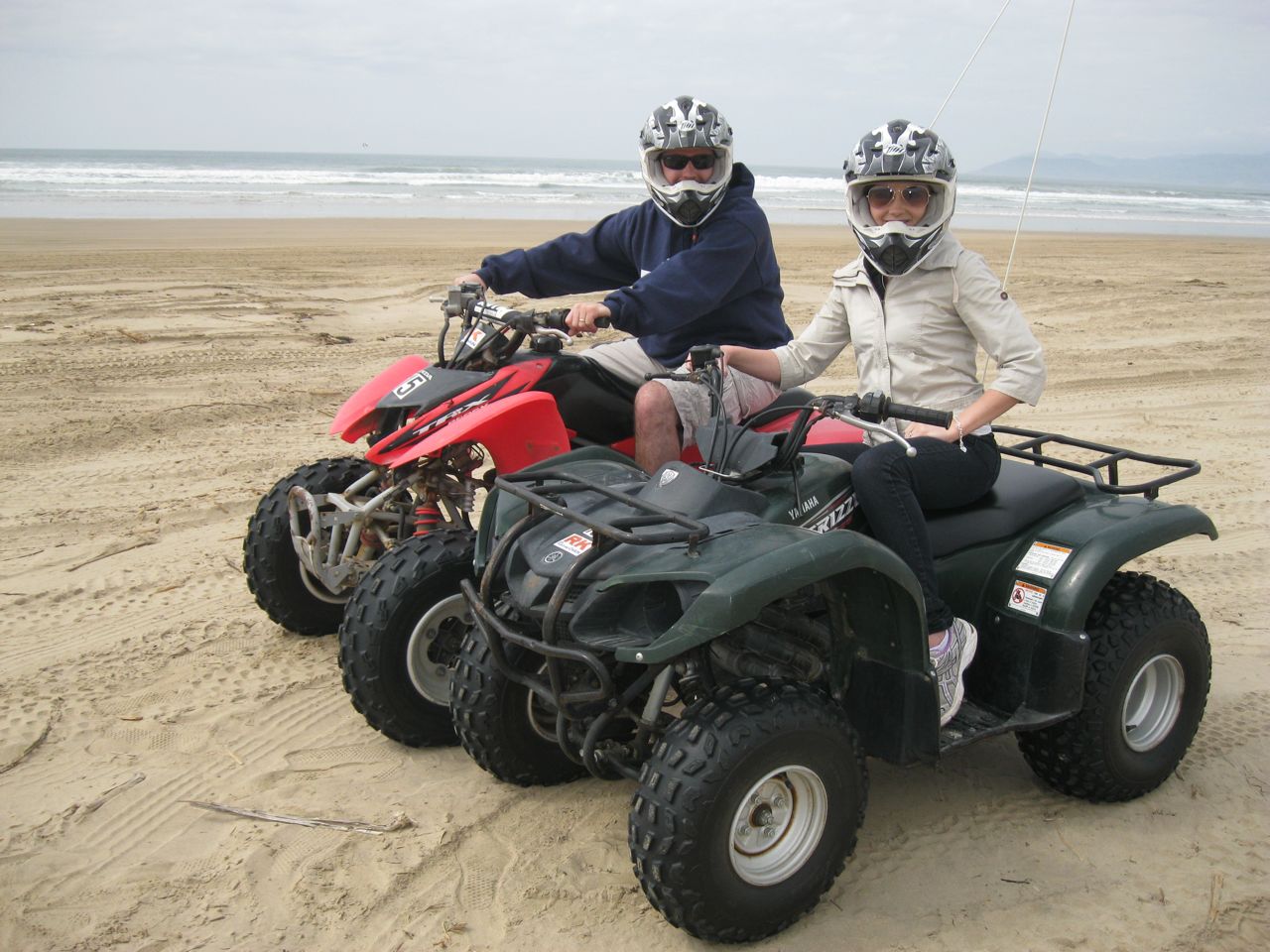 Austin Sun Drops Riding ATVs on the Beach