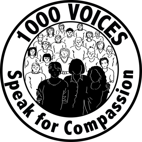 #1000speak, #1000voices, compassion, community,