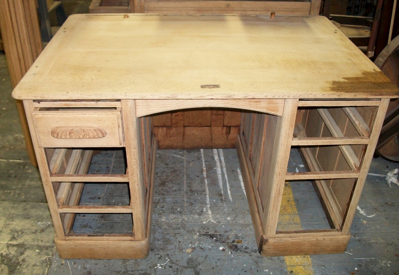 Poirier Oak Roll Top Desk Makeover