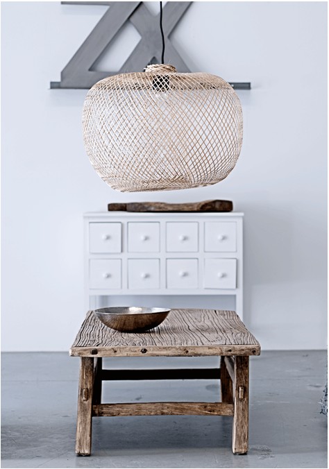 Suspension en bambou chez Bodie and Fou via Nat et nature