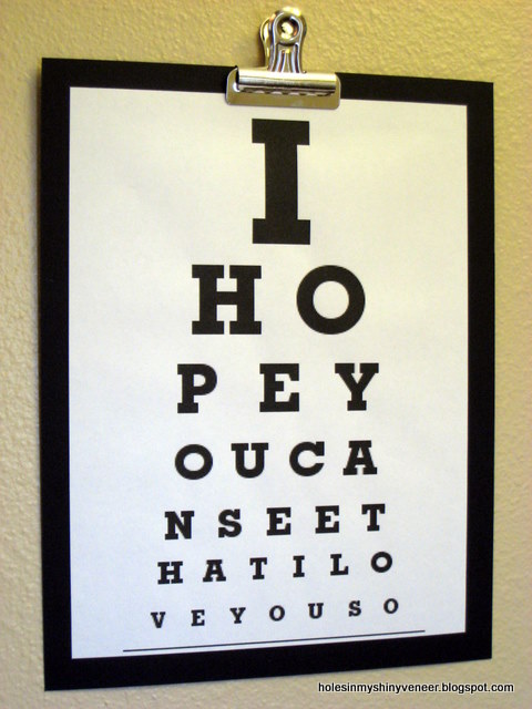 Custom Eye Chart