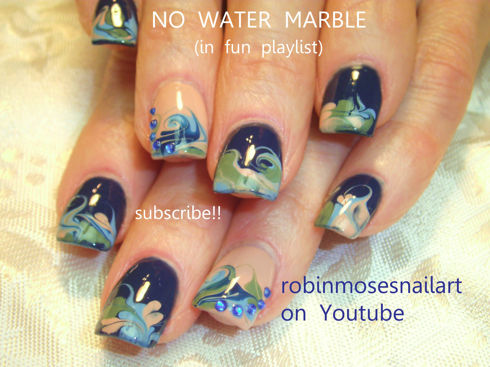 No Water Marble Nail Art Tutorial with Nail Vinyls - wide 6