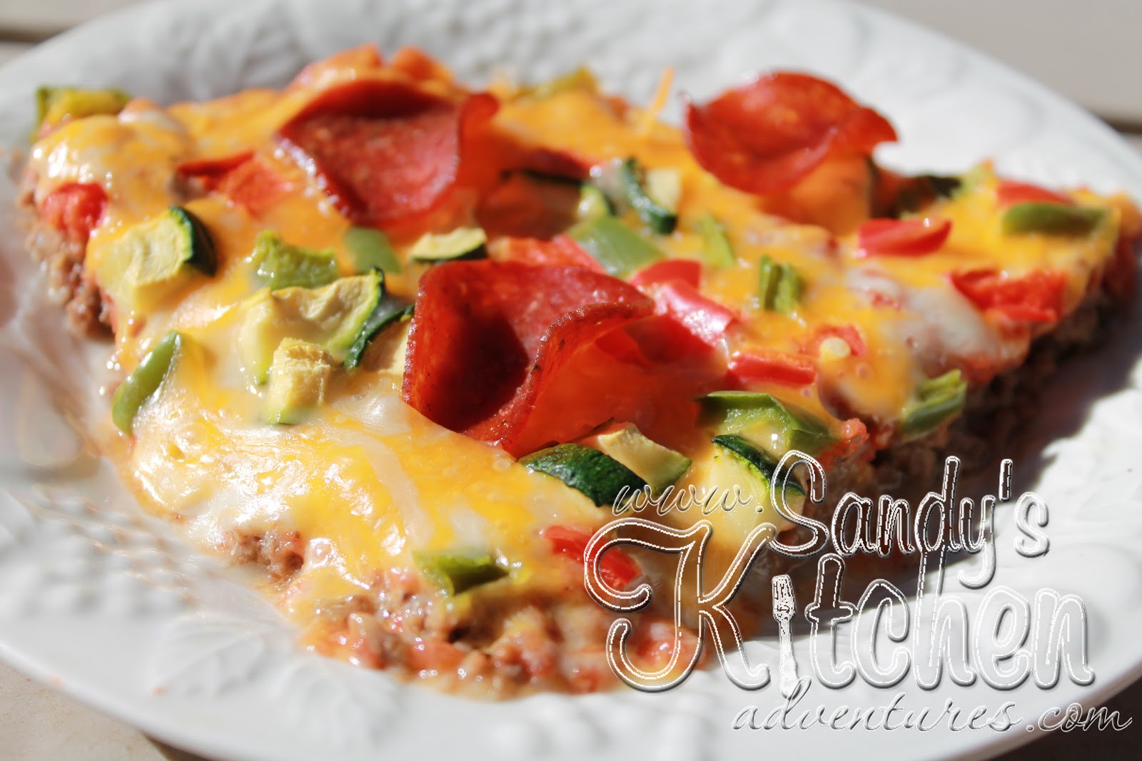 No Dough Meat Crust Pizza Sandy's Kitchen