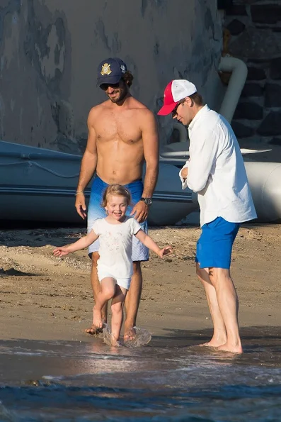 Crown Princess Victoria of Sweden, her husband Prince Daniel and her daughter Princess Estelle of Sweden, King Carl Gustaf and Queen Silvia, Prince Carl Philip and Princess Sofia