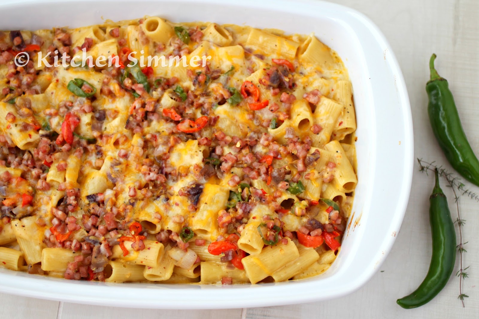 Kitchen Simmer Ham and Cheese Macaroni Casserole