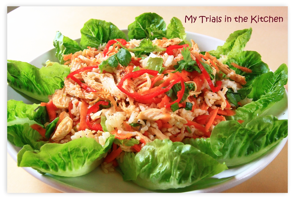 With the rice mixture serve with some salad greens and add on with With the rice mixture serve with some salad greens and add on with