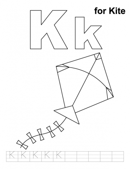 Kids Coloring Pages Letter Kk Printable Coloring Pages