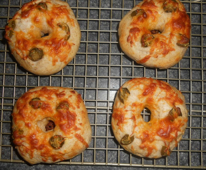 Homemade Bagels (Jalapeno Cheddar and Salt) Meatless Monday HezziD