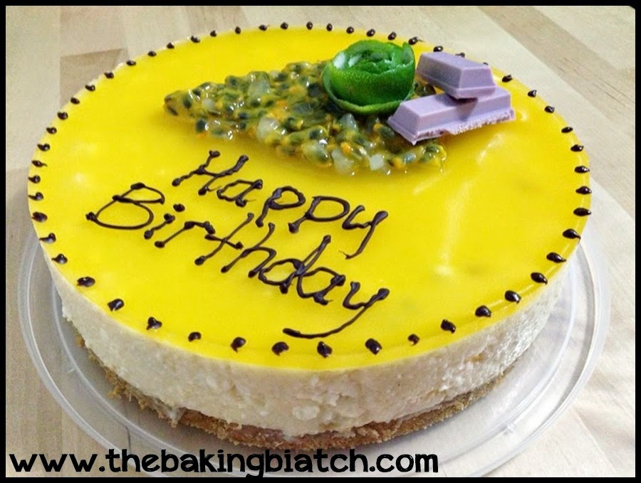 The Baking Biatch by Cynthia Lim Mango Passionfruit Tofu Cheesecake