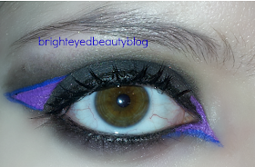 Bright Graphic Eyeliner Smoky Eye Look one eye close up Bright Graphic Eyeliner Smoky Eye Look