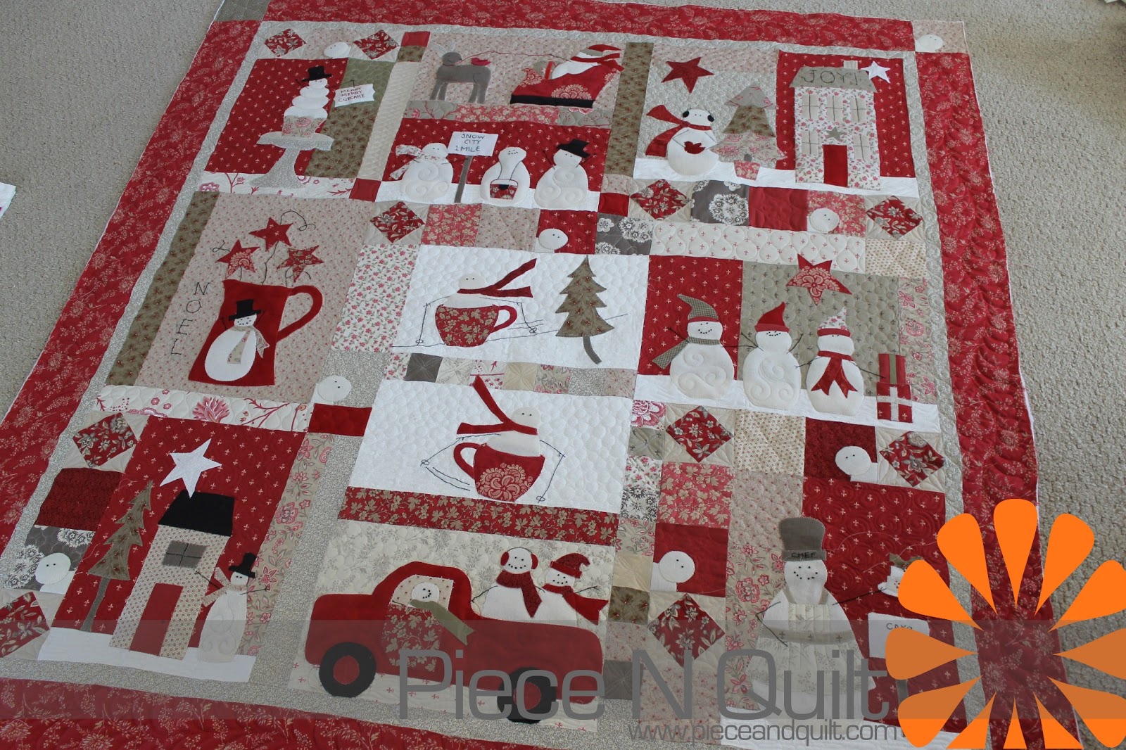 Piece N Quilt Merry Merry Snowmen A Winter Quilt