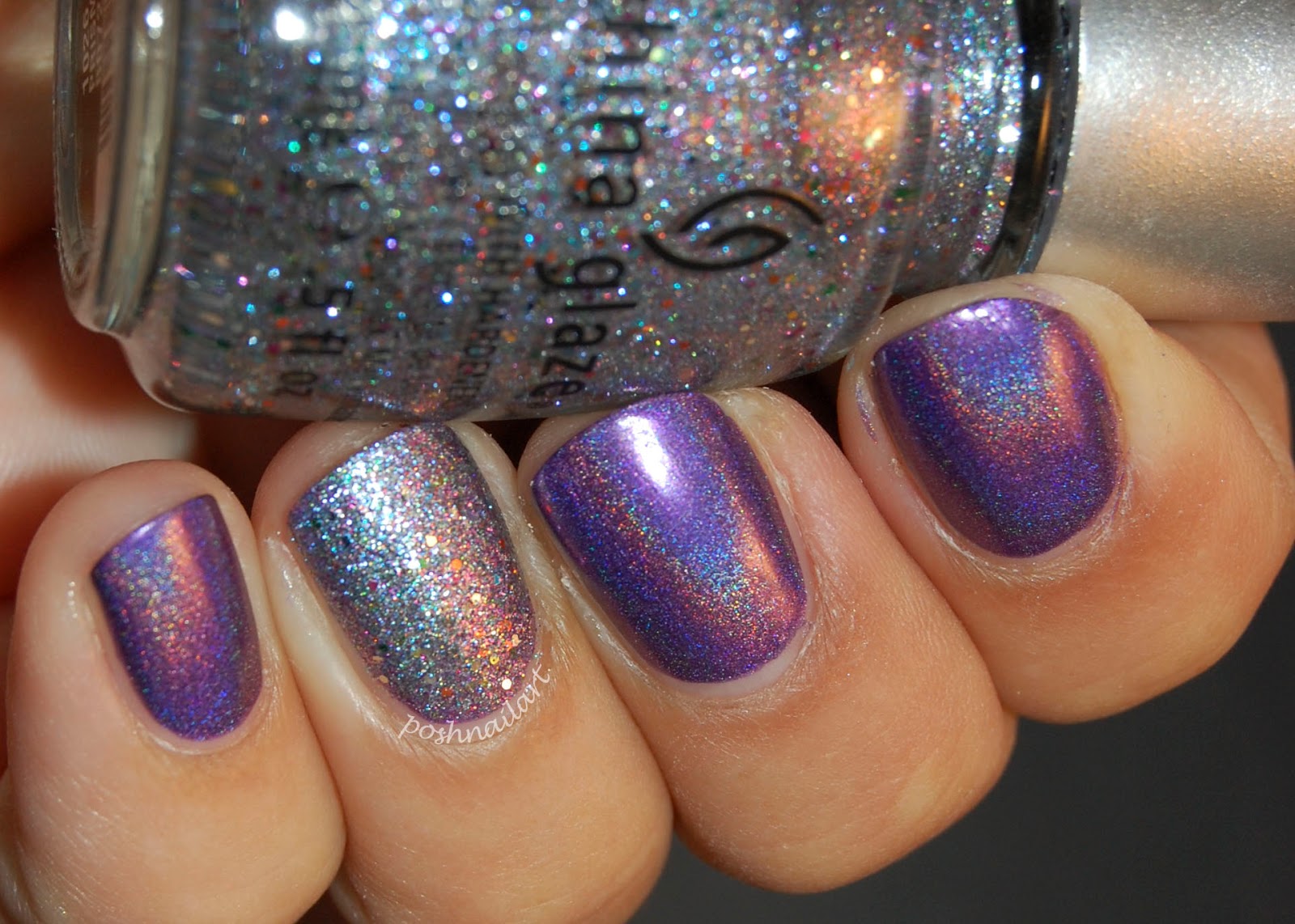 2. Light Purple Glitter Nails - wide 8