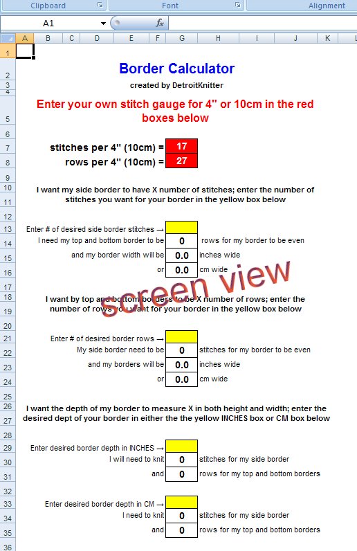 DetroitKnitter Border Calculator