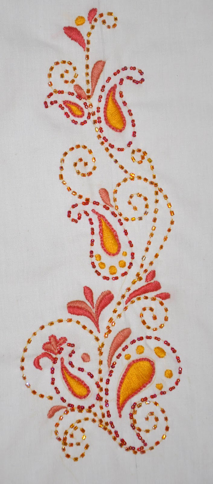 Indoors and Outdoors Fabric Painting on a Saree