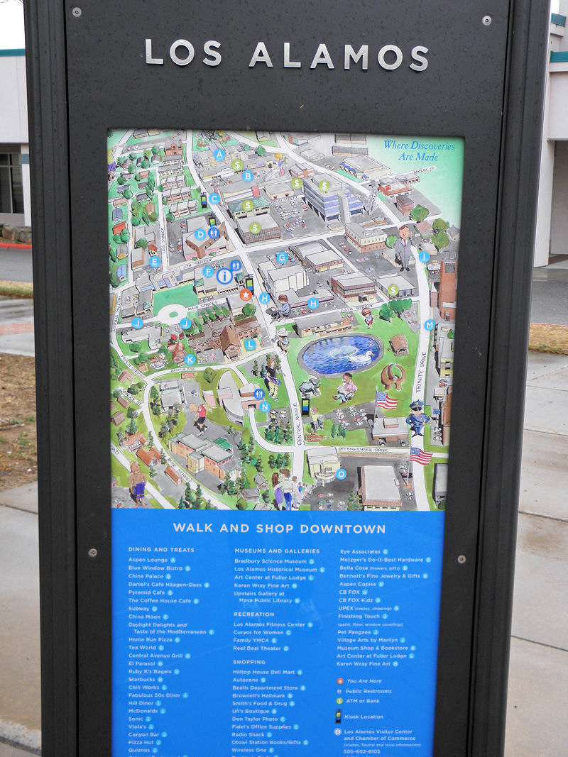 Los Alamos Daily Photo Tourist Map of downtown Los Alammos.