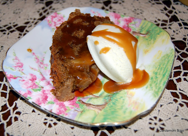 Gingerbread Cake with Caramel Sauce