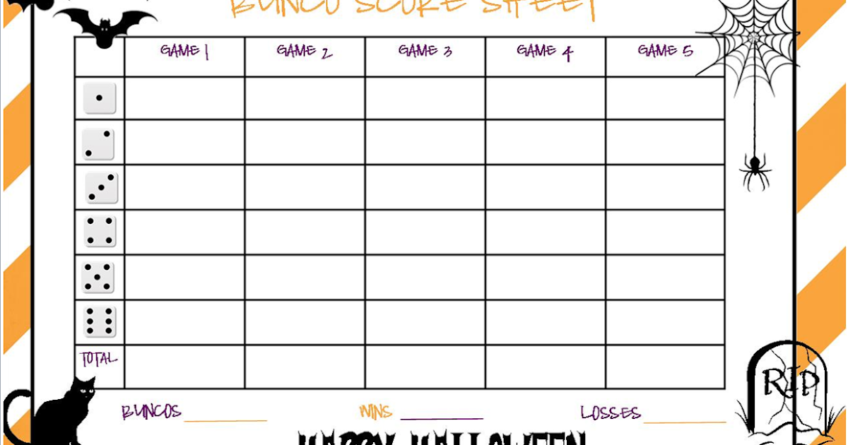 recipes from stephanie halloween bunco sheet halloween bunco score sheets