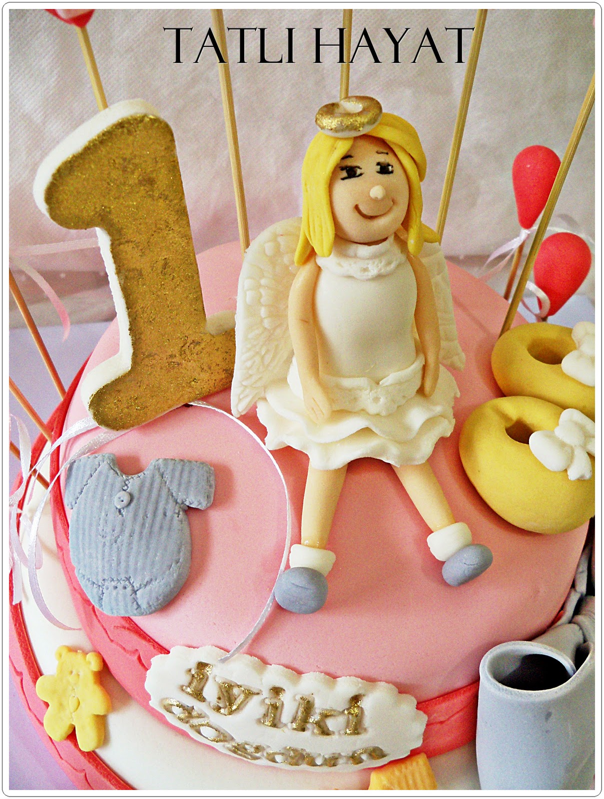 TATLI HAYAT PASTA TASARIM PEMBE BEBEKLİ 1 YAŞ PASTA