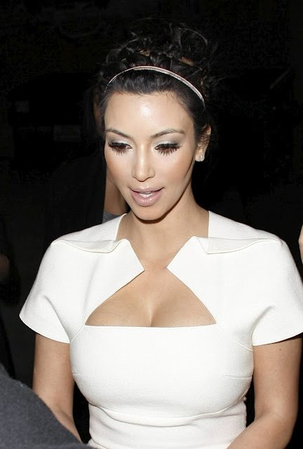 Sexy Kim Kardashian wearing Louboutin Daffodile platform pumps