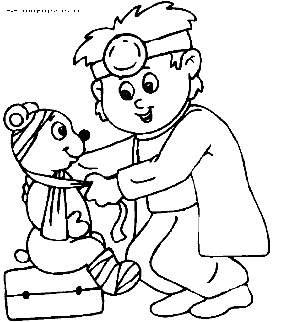 Free Coloring Pages Printable: Doctors Coloring Pages