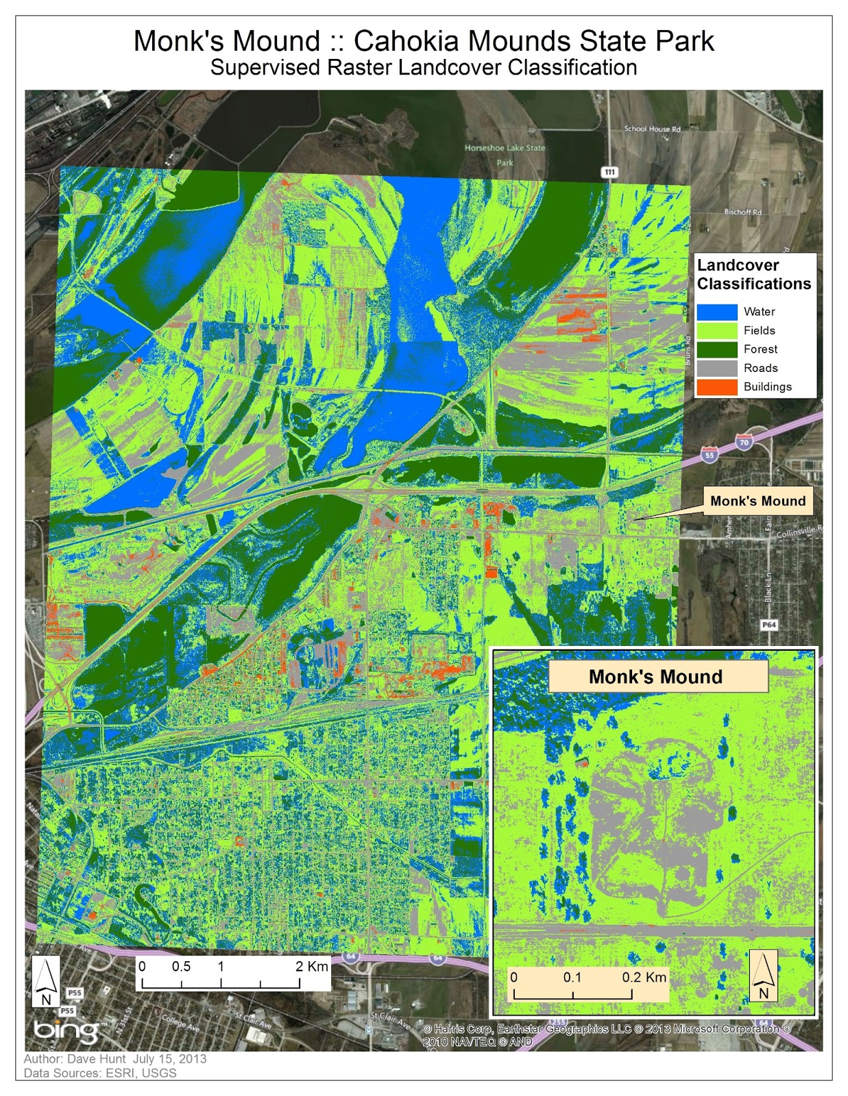 in the same way the mounds at cahokia mounds state park and specifically monk s mound were classified along with field grass and roads and buildings in the same way the mounds at cahokia mounds state park and specifically monk s mound were classified along with field grass and roads and buildings