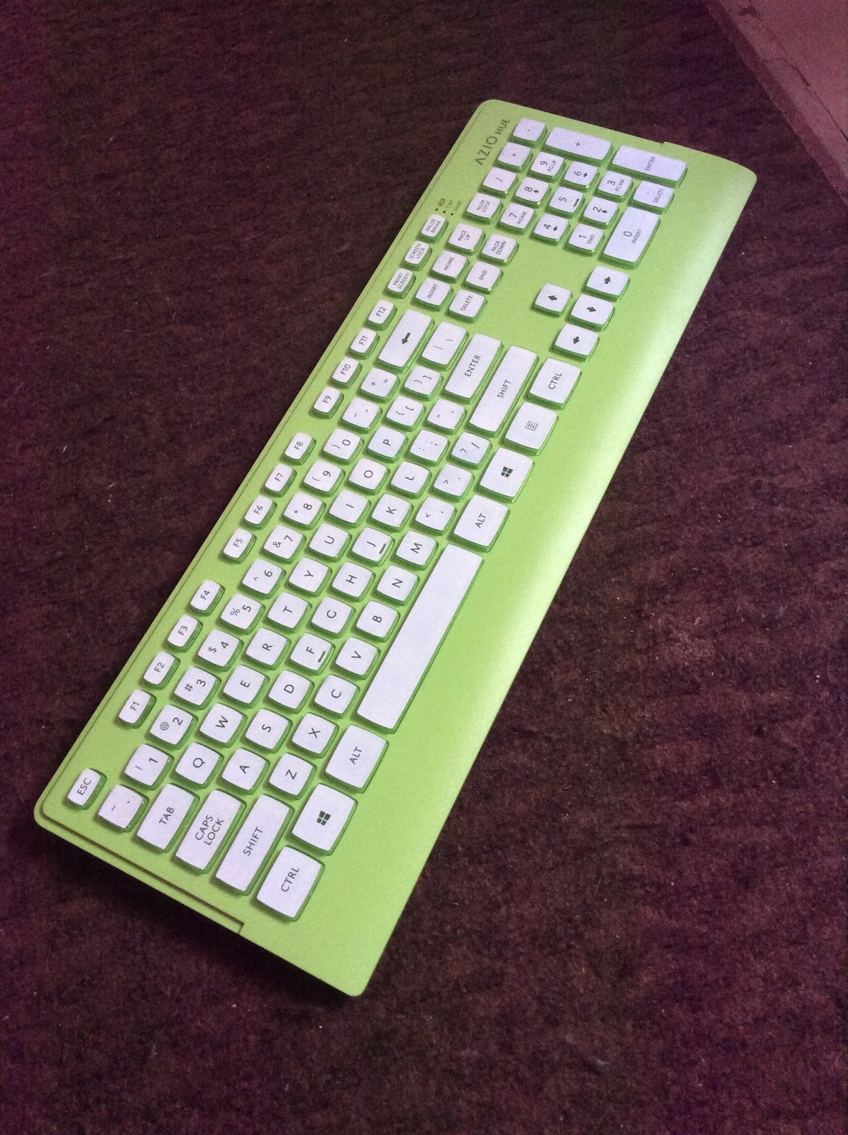 Azio HUE Wireless Keyboard and Mouse, Lime Green