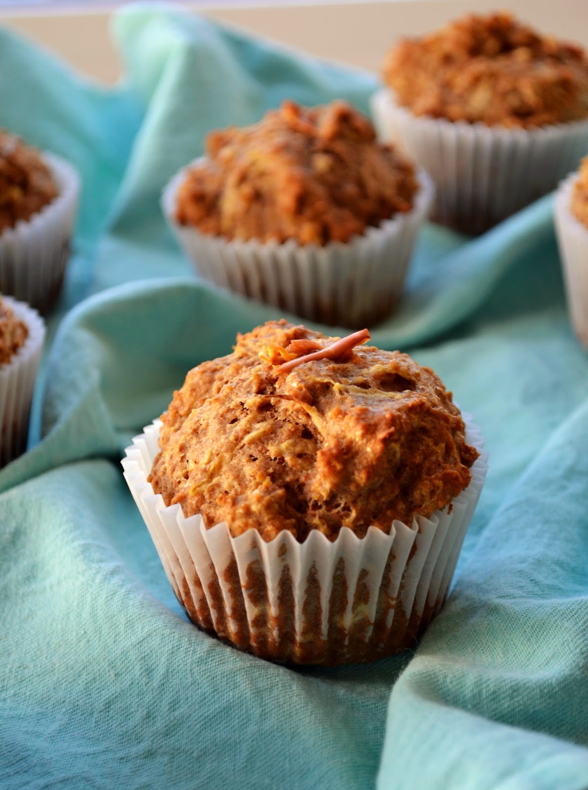 Whole Grain Apple Cinnamon Muffins