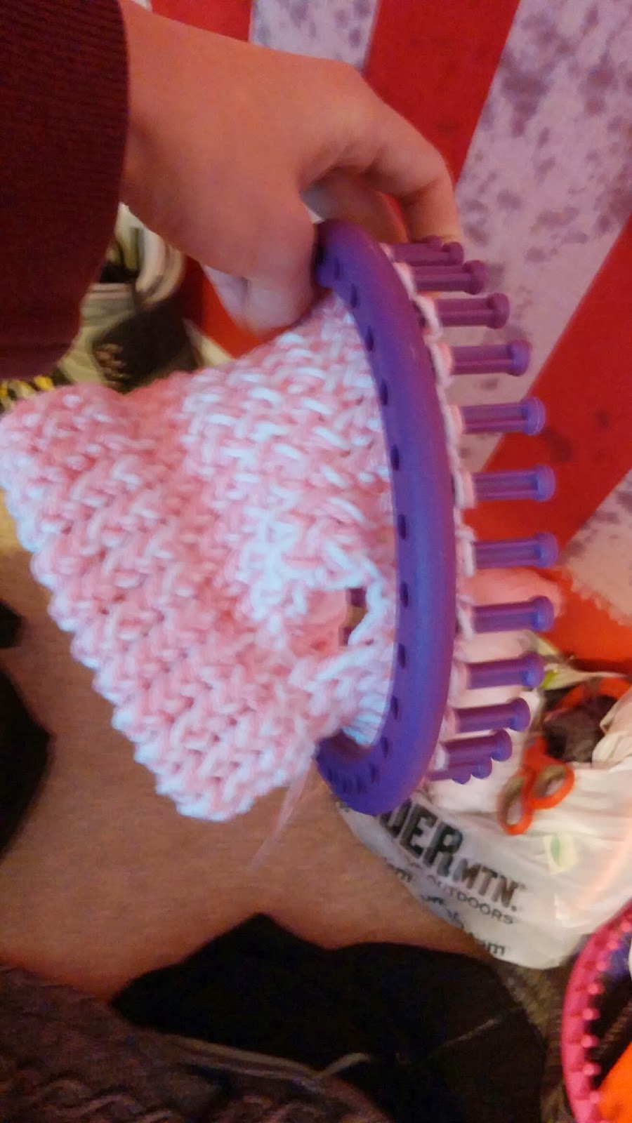 Corky Crafts & Knit Hats Loom Knitting a Dog Sweater