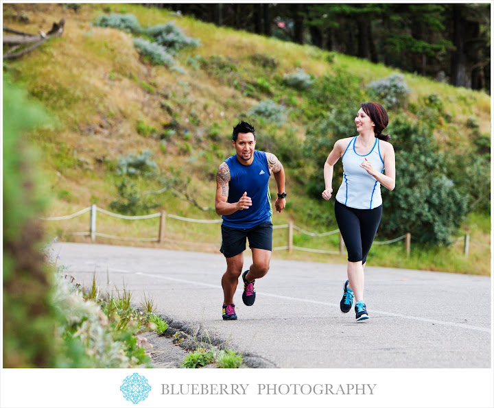 san francisco jogging hills engagement photography session