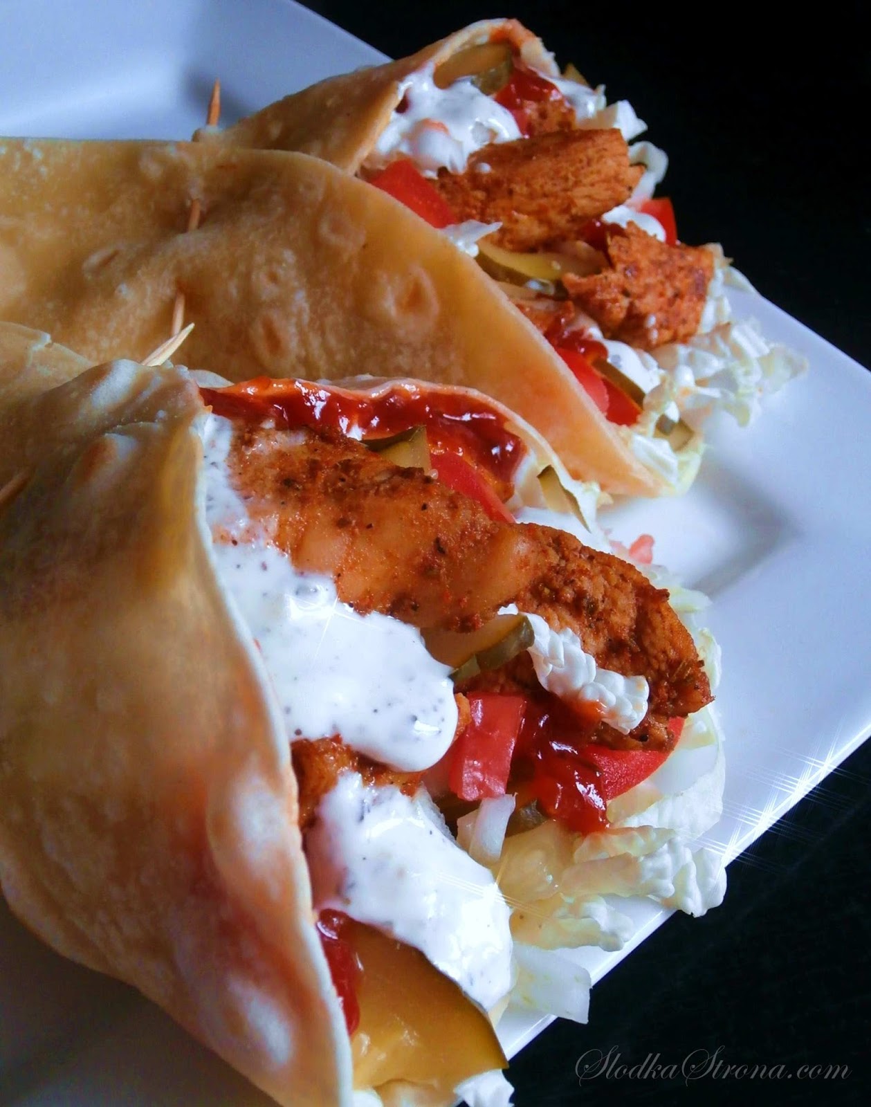 Kebab w Tortilli z Kurczakiem - Przepis - Słodka Strona