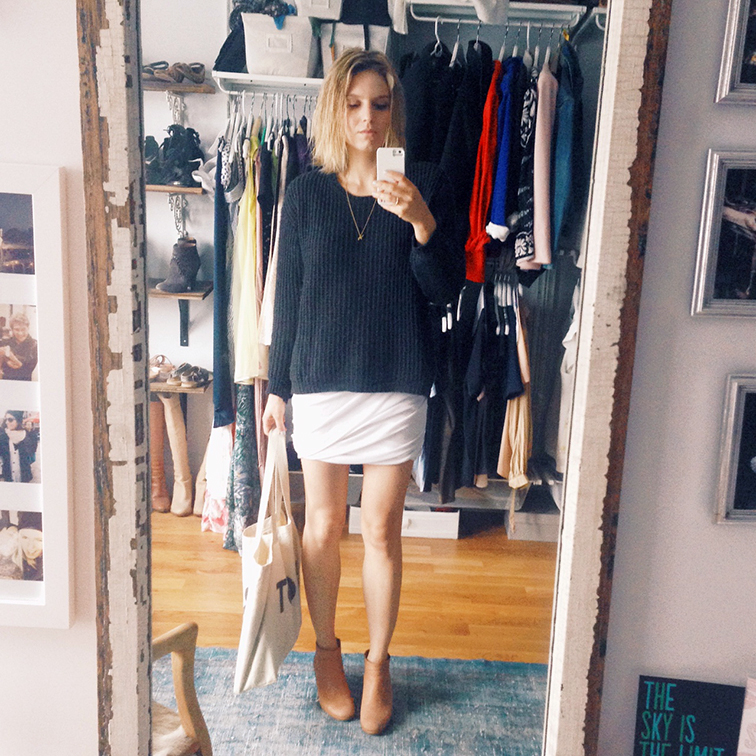 Fashion Over Reason selfie, walk-in closet, open wardrobe, Zara chunky elbow patch knit, T by Alexander Wang wrap skirt, Rachel Comey Mars booties, Veramean elephant necklace pendant Fashion Over Reason selfie, walk-in closet, open wardrobe, Zara chunky elbow patch knit, T by Alexander Wang wrap skirt, Rachel Comey Mars booties, Veramean elephant necklace pendant