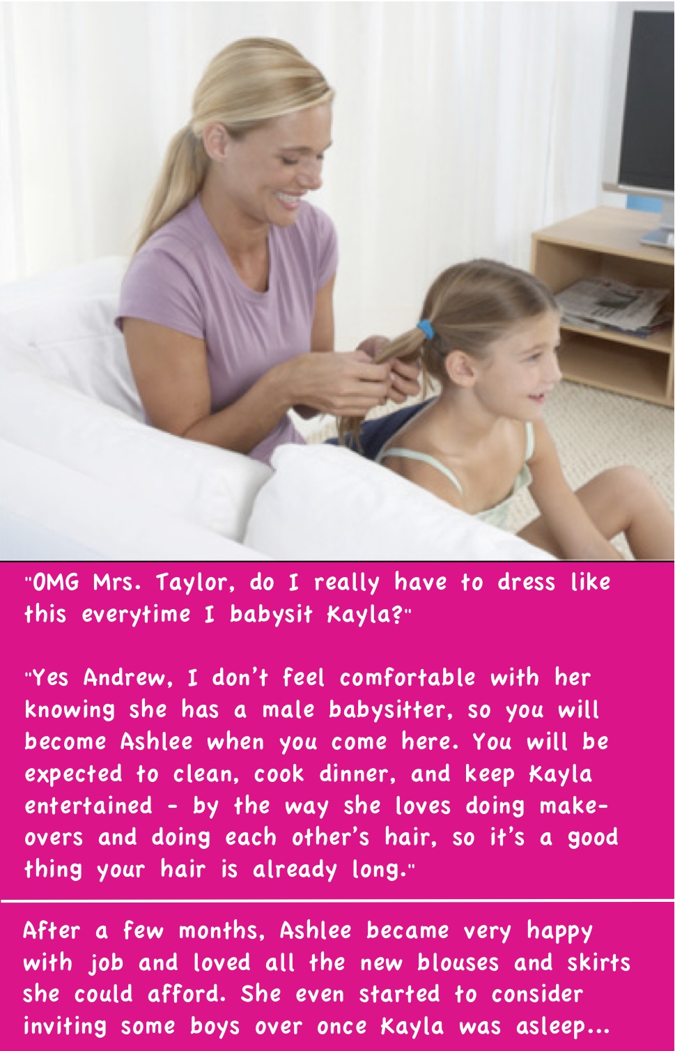 Daddy uses babysitter