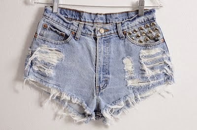 diy ripped jean shorts