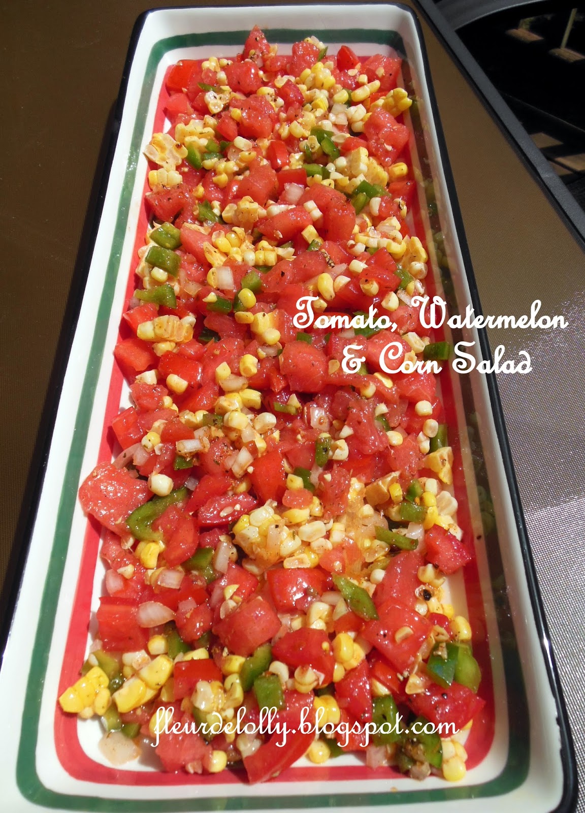 Fleur de Lolly Tomato, Watermelon & Corn Salad