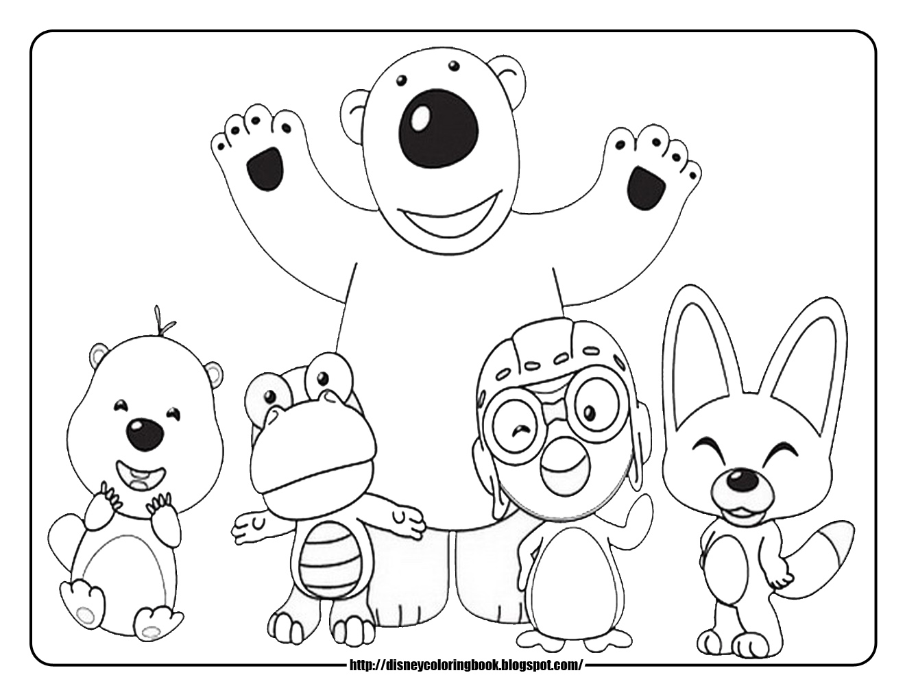 Disney Coloring Pages and Sheets for Kids: Pororo the Little Penguin