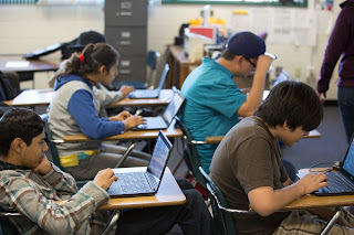 Students using chromebooks