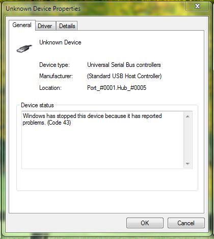 Usb Code 43 Windows 7