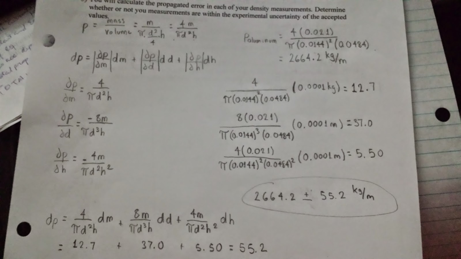 Phys4AF14 azcentenaro Determining Density of Cylinders/ Mass of an