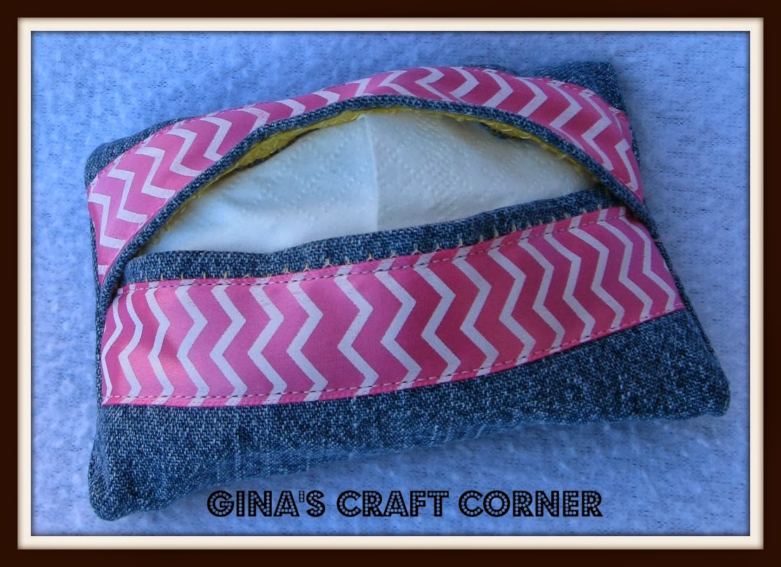 Gina's Craft Corner How to Sew a Pocket Tissue Holder