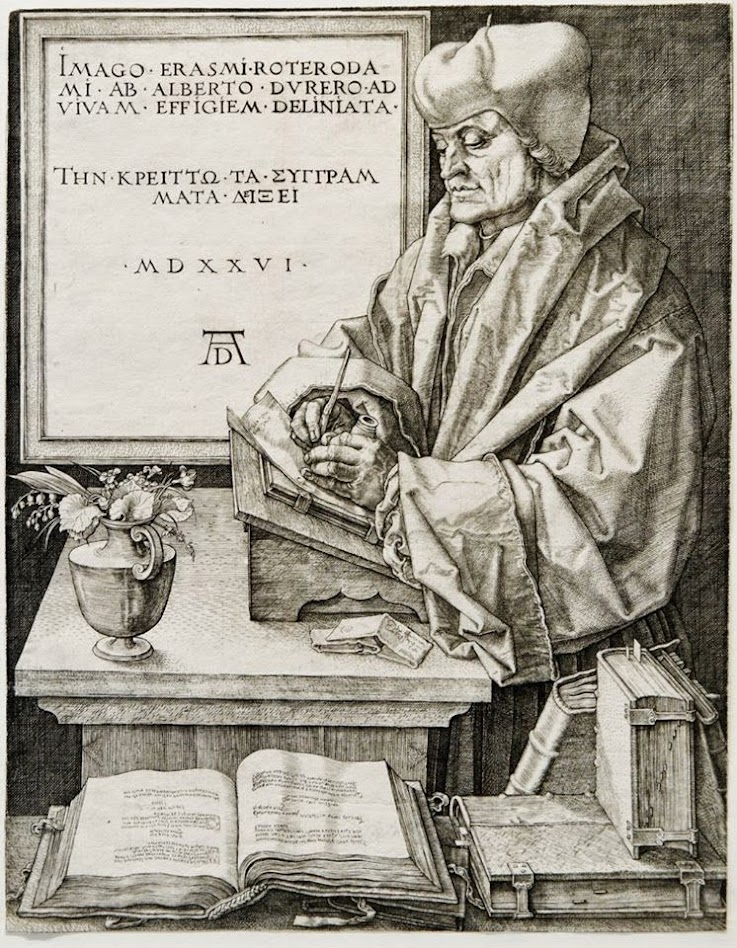 Alberto Durero, ‘Retrato de Erasmo de Rotterdam’, 1526.