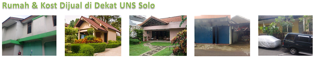 Rumah Dijual di Solo Dekat UNS - Rumah Kost Dijual Dekat UNS Solo