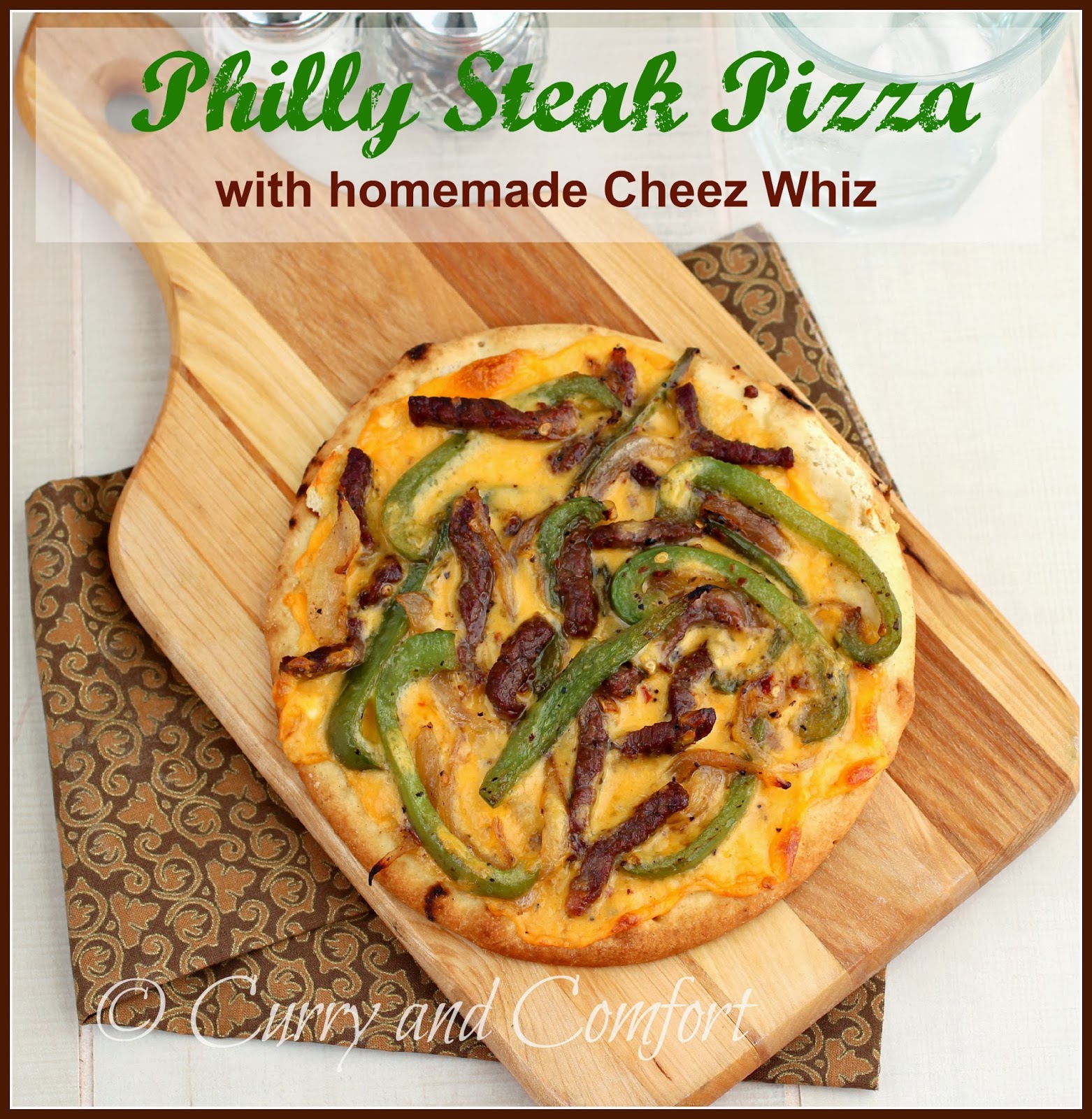 Kitchen Simmer Philly Steak Pizza with Homemade Cheez Whiz