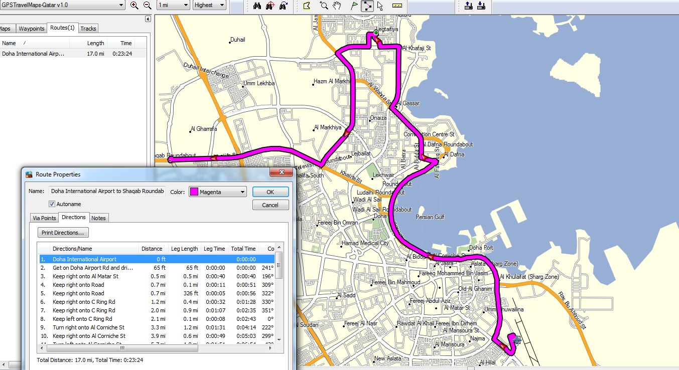 Qatar GPS Garmin Map