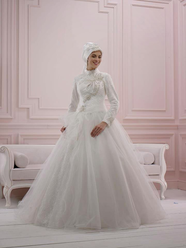 Hijab moderne - Robe de mariée hijab pas cher