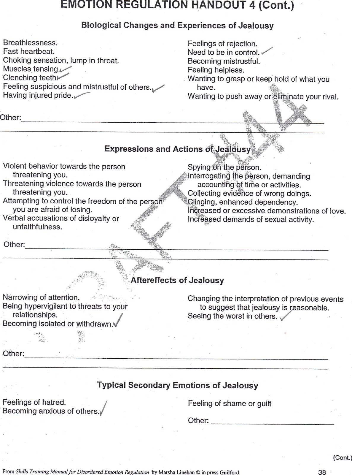 Worksheets Emotional Regulation Worksheets healing from bpd borderline personality disorder blog jealousy emotion regulation handout 4 dbt