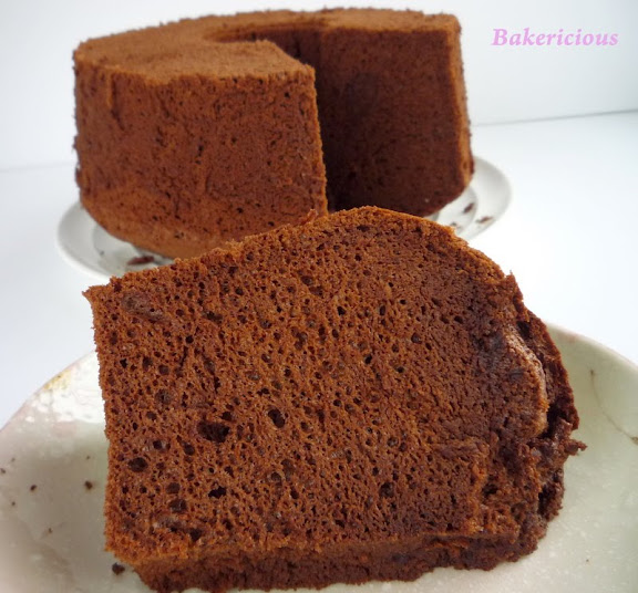 Bakericious Japanese Dark Pearl Chocolate Chiffon Cake